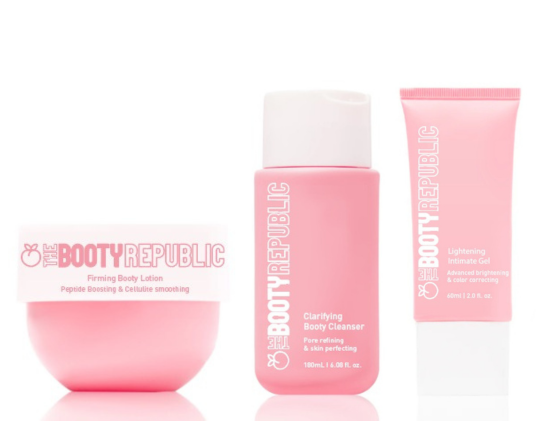 Firming Booty Lotion + Clarifying Booty Cleanser + Lightening Intimate Gel