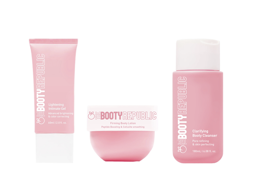 Firming Booty Lotion + Clarifying Booty Cleanser + Lightening Intimate Gel