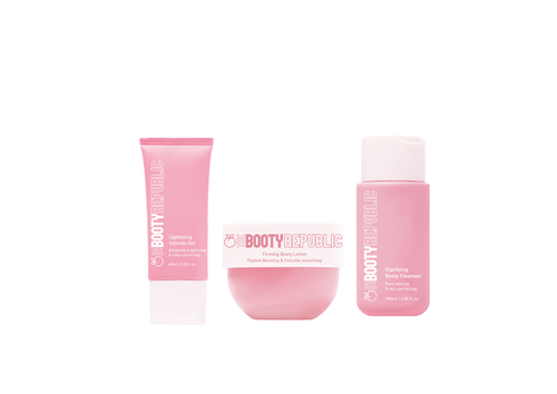 Firming Booty Lotion + Clarifying Booty Cleanser + Lightening Intimate Gel